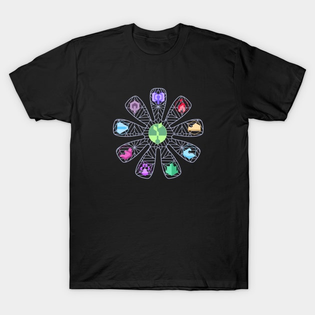 A.I. Flower Symbols T-Shirt by SPufferARTs